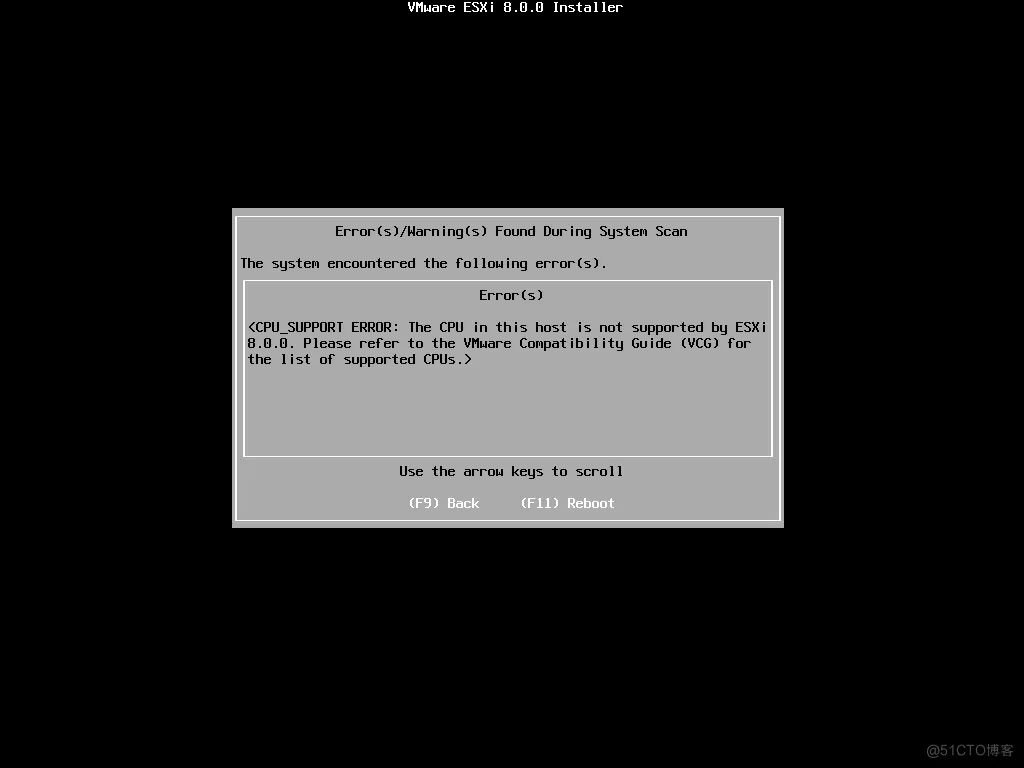 ESXi 7和ESXi 8不支持此主机中的CPU
